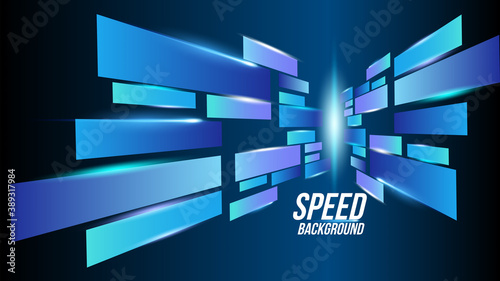 Abstract background technology high speed racing for sports of long exposure light on black background.Science geometric shape modern elegant design.Vector illustration.
