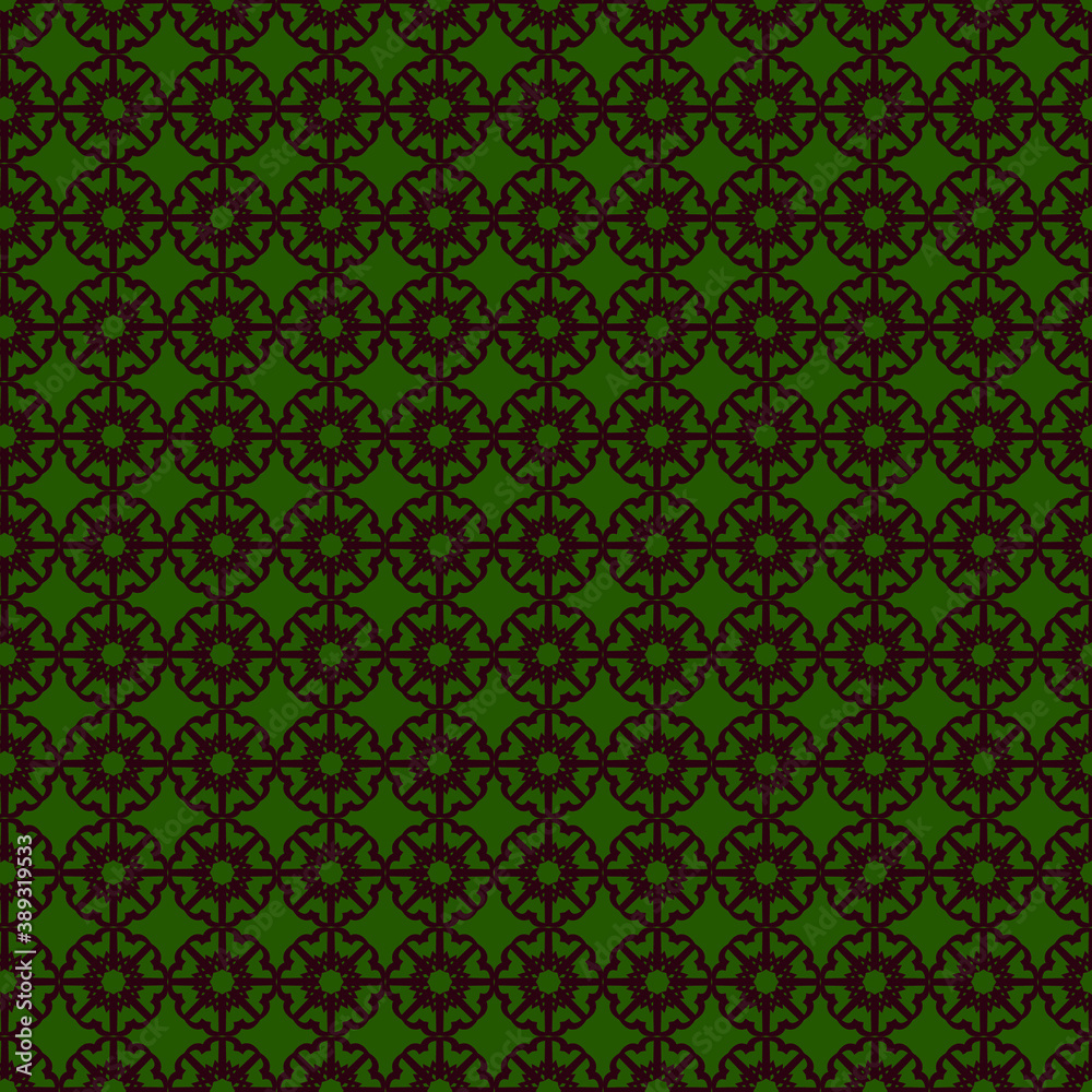 Indian textiles pattern on green 