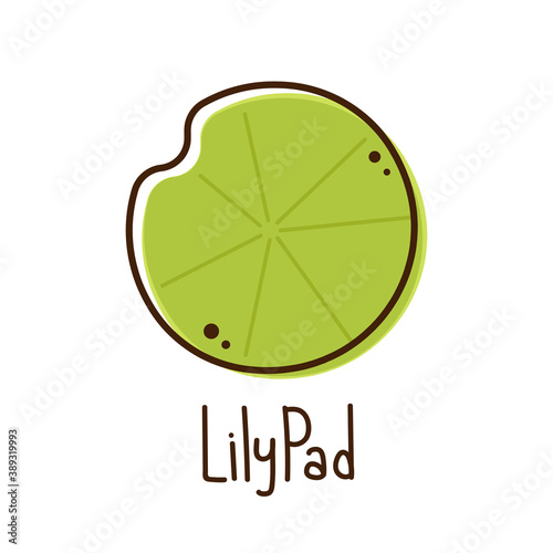 Lily pad vector. Lily pad logo design.