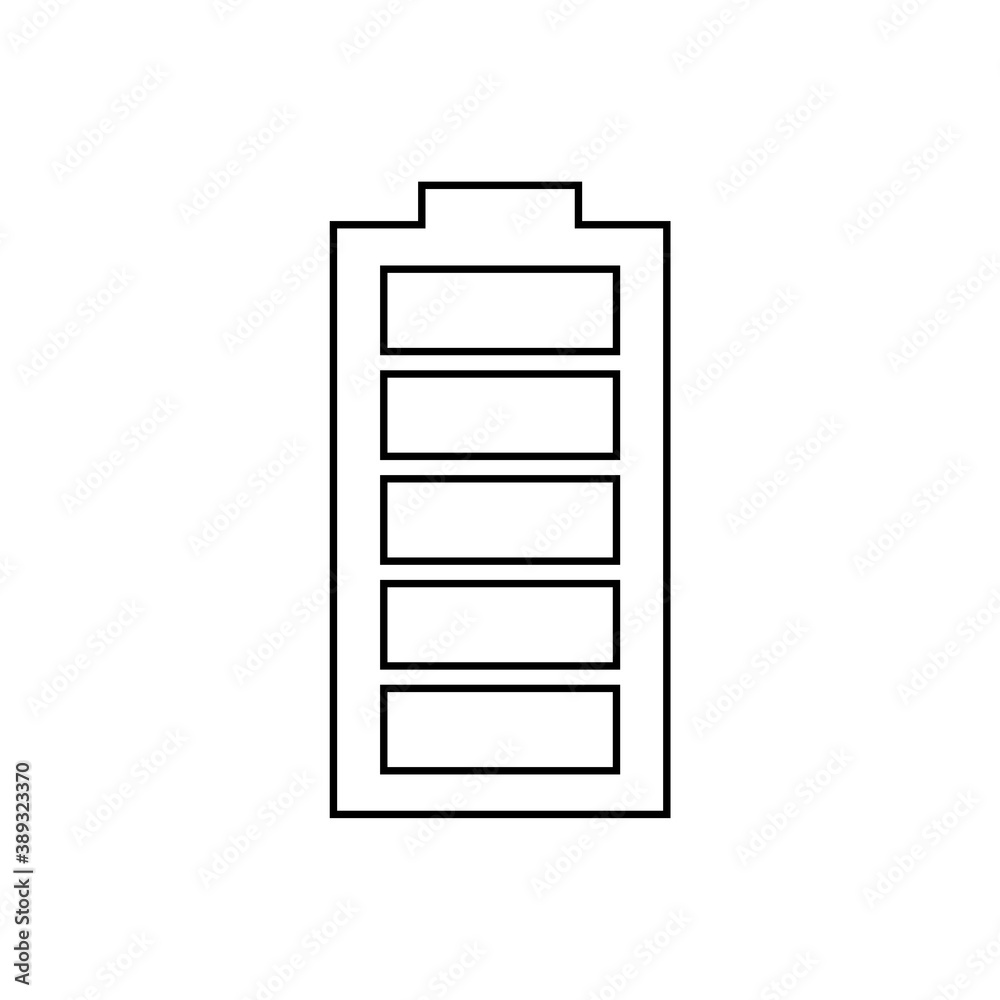 Battery icon isolated on white background Battery icon isolated on white background