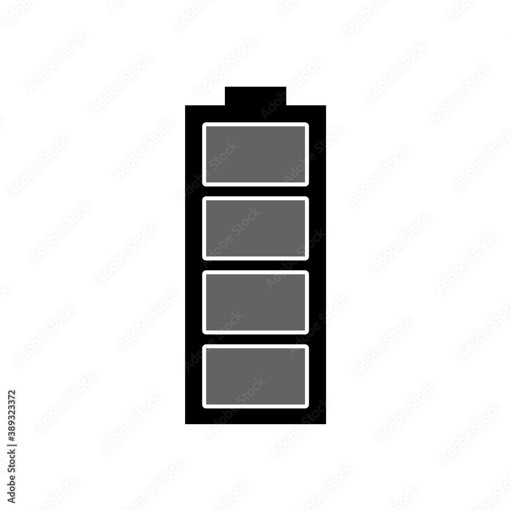 Battery icon isolated on white background Battery icon isolated on white background