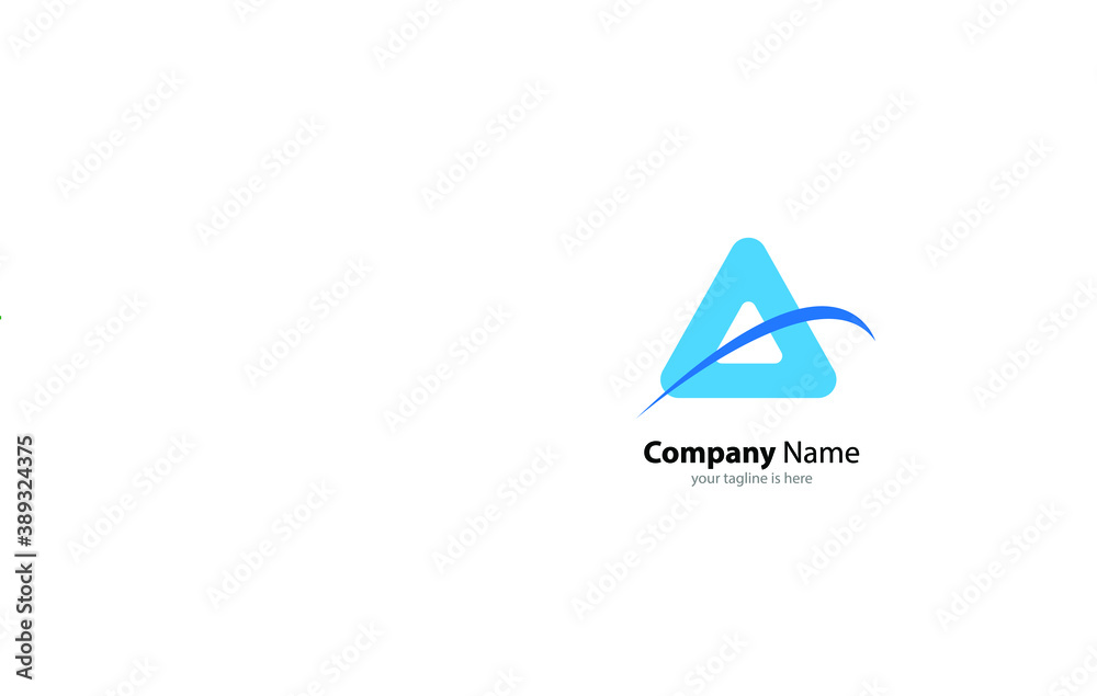 The simple elegant logo of letter A with white background The simple elegant logo of letter A with white background