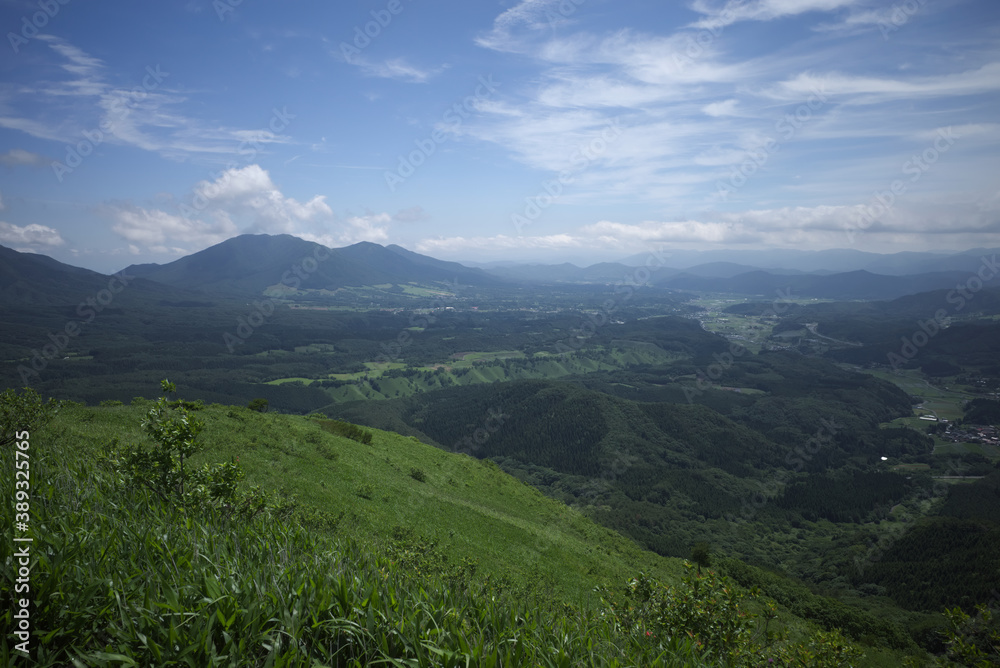 Fototapeta premium 日本の岡山県の蒜山高原の美しい風景