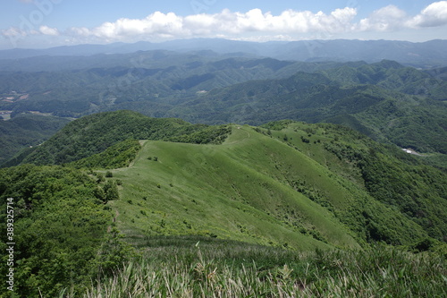 日本の岡山県の蒜山高原の美しい風景