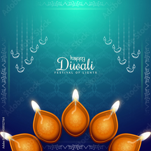 Ethinc cultural Happy Diwali festival greeting background photo