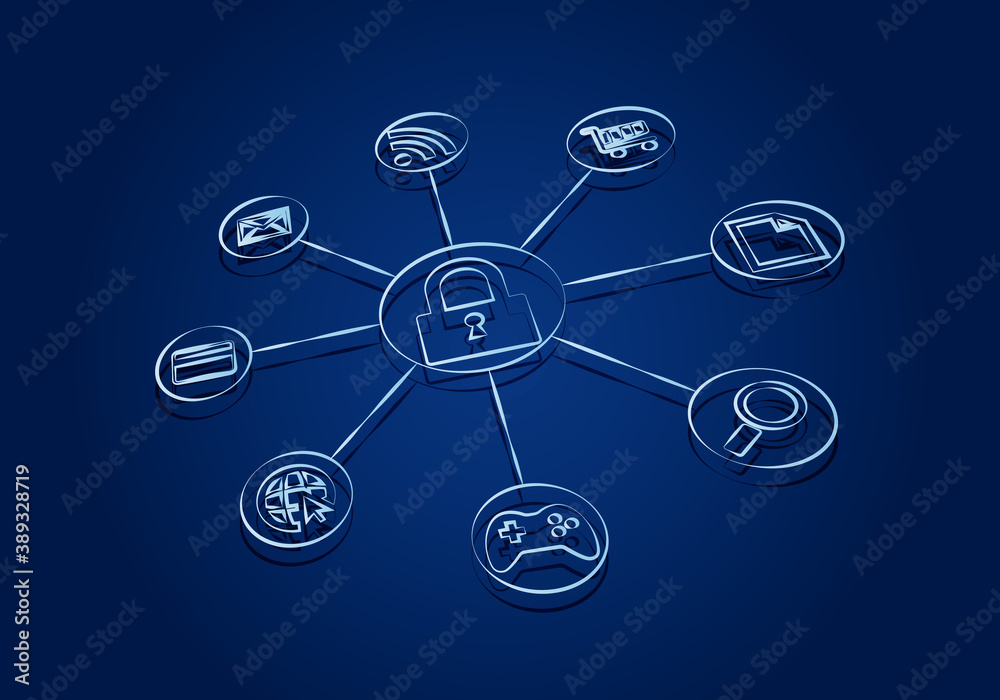 Icono de seguridad en internet, e informática. Icono de seguridad en internet, e informática.