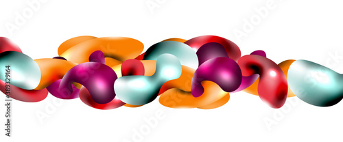 Bubbles abstract background. Liquid splashes on white vector template
