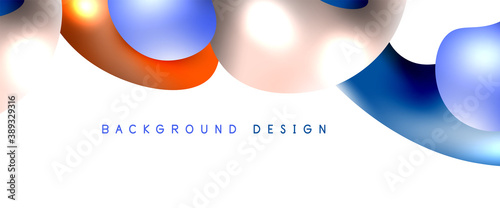 Bubbles abstract background. Liquid splashes on white vector template