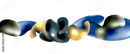 Bubbles abstract background. Liquid splashes on white vector template