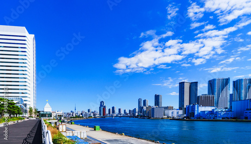 Photography landscape of Sumida river in Tokyo Japan