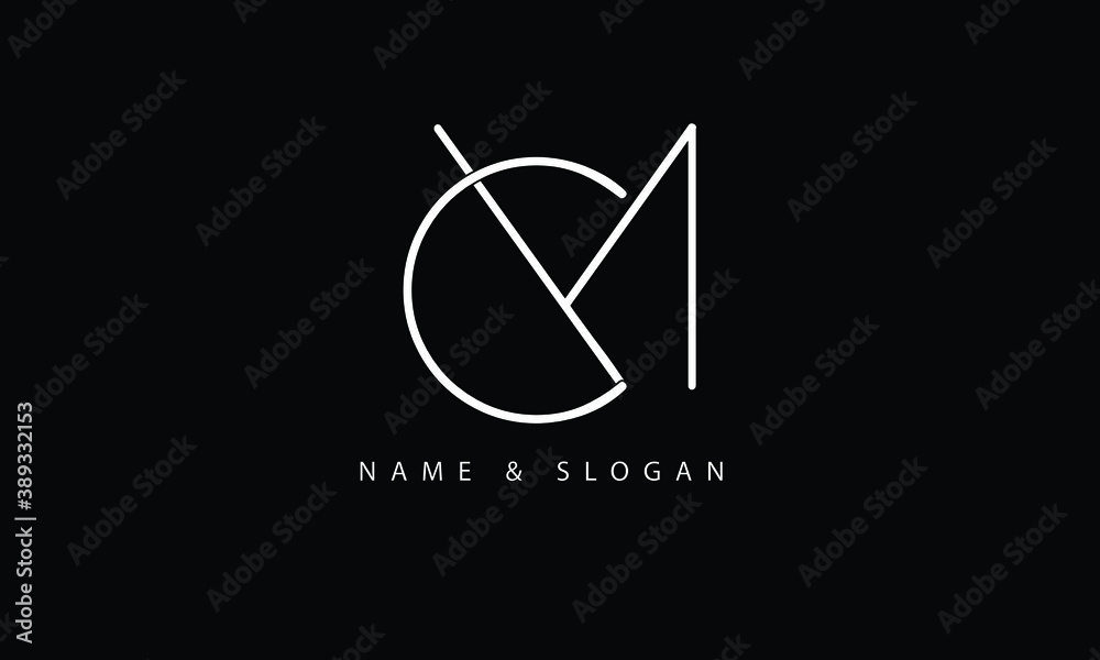 MC, CM, M, C abstract letters logo monogram Stock Vector | Adobe Stock