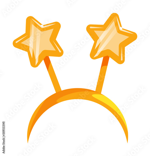 Christmas star headband party time decor isolated on white