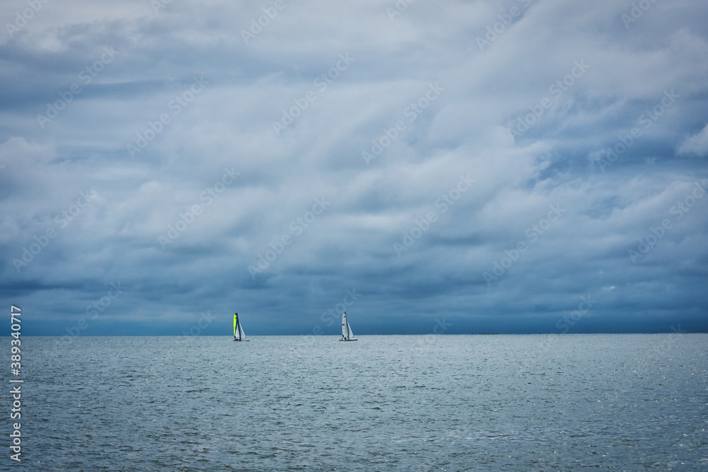 Fototapeta premium sailing boat on the sea