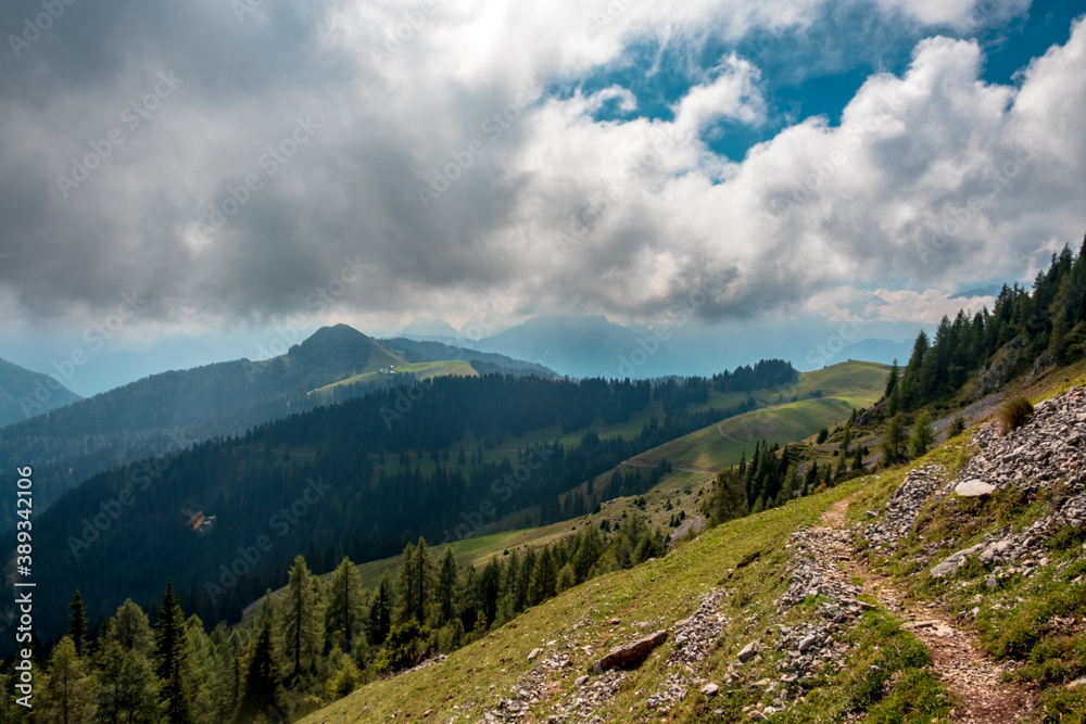 Fototapeta premium September misty day in the italian alps