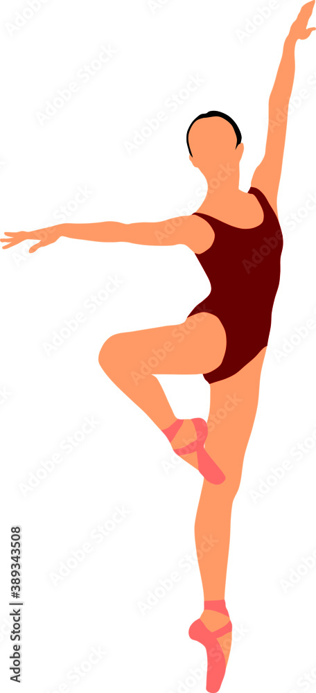 vector silhouette of a ballet dancer