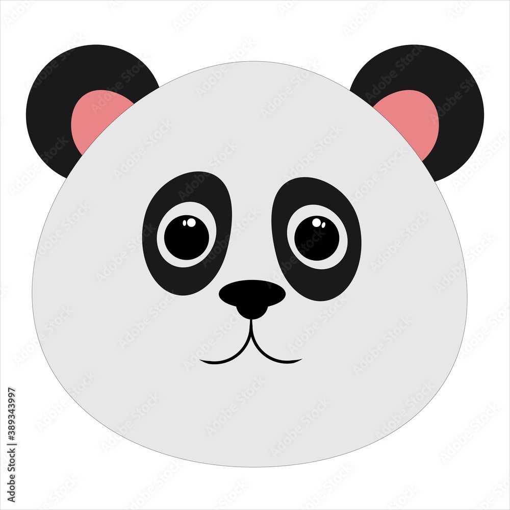 cute panda cartoon isolated