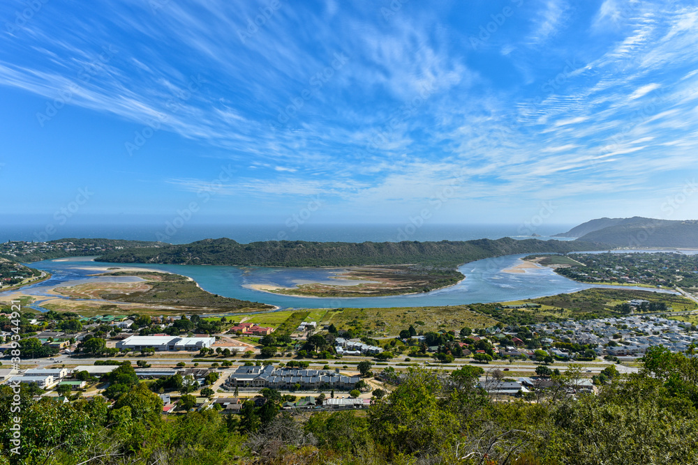 Aerial view of Sedgefield on the Garden Route, Western Cape, South