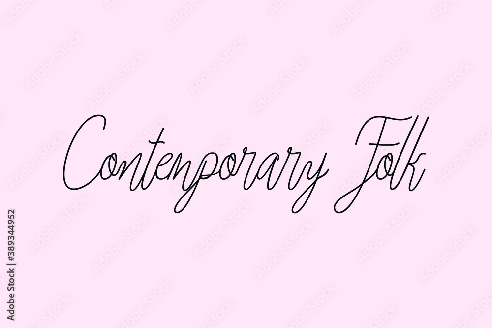 Contemporary Folk Cursive Typography Black Color Text On Light Pink Background  