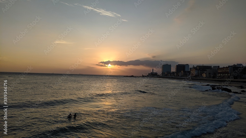 sunset at the beach - Farol da Barra - Salvador-Bahia