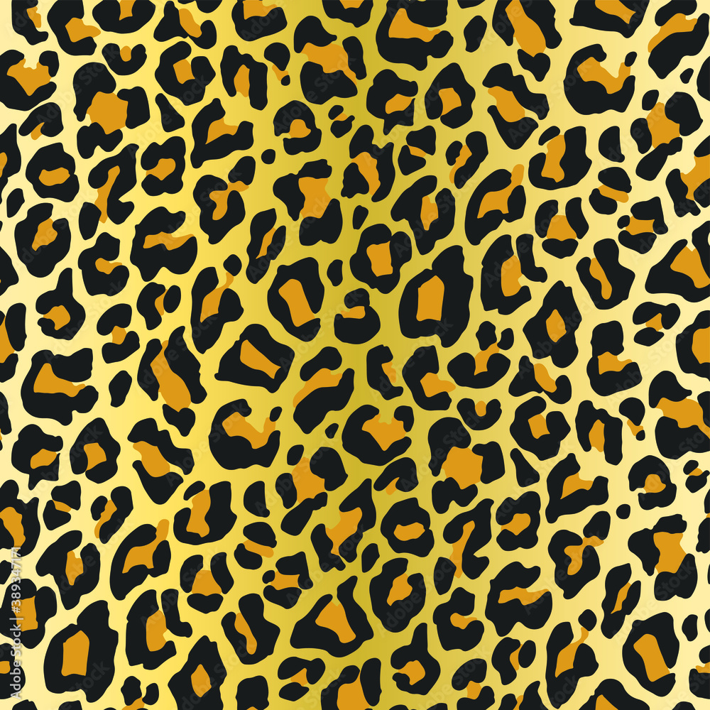 Seamless Vector Leopard Pattern Trendy Stylish Wild Leopard White