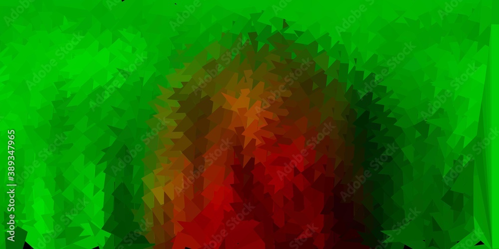 Light green, red vector geometric polygonal layout.