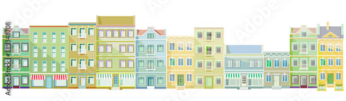 Gebäude in einer Reihe, immobilien, außenaufnahme von gebäuden, Wohnhäuser 