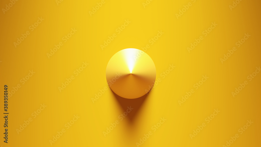 Yellow Cone 3d illustration	
