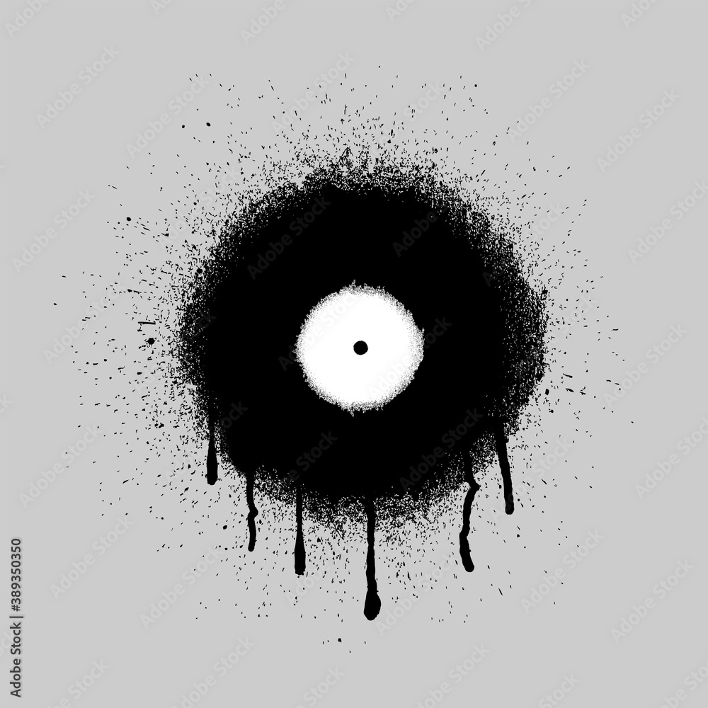 Fotografi Vinyl spay effect vector
