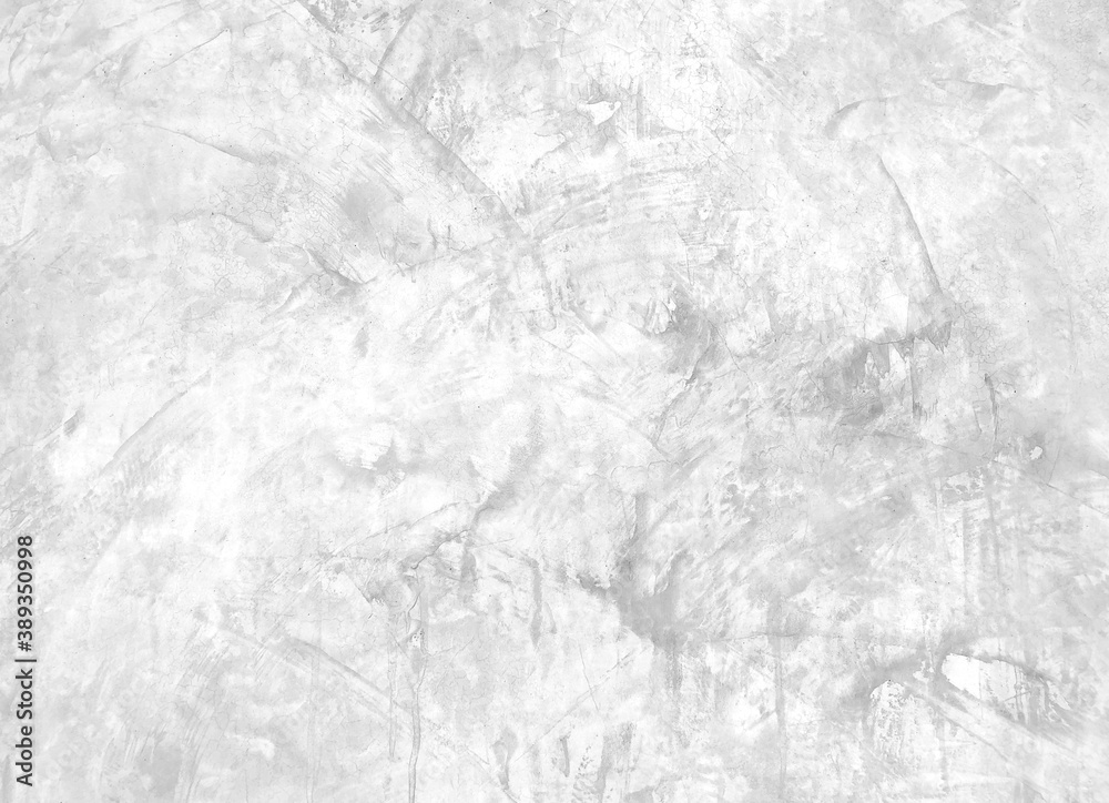 Fototapeta Old polished cement wall for white background, Loft texture background, Black and white for the background, The old white retro wall for the background can be beautifully assembled into the interior.