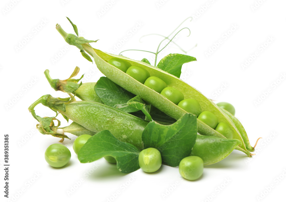 Fresh peas isolated on white background Fresh peas isolated on white background