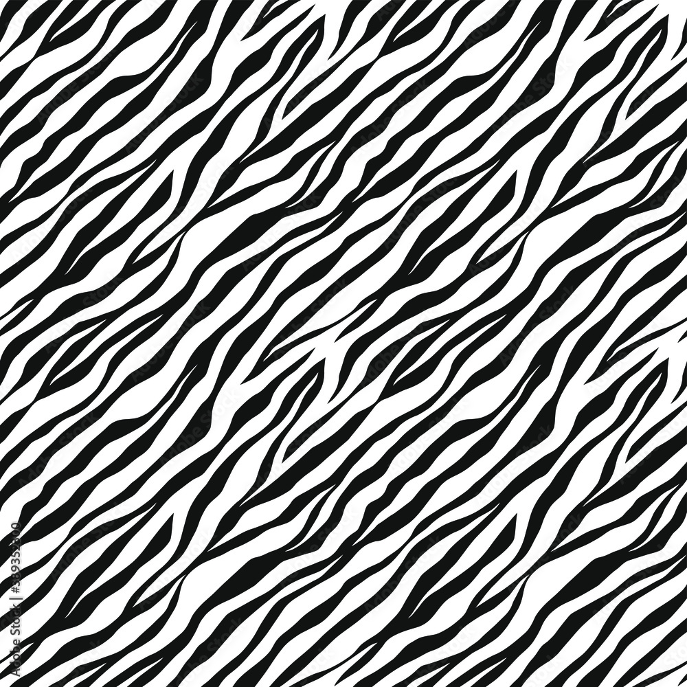 Seamless vector zebra pattern. Trendy stylish wild stripes print. Animal print background for fabric, textile, design, advertising banner etc. Seamless vector zebra pattern. Trendy stylish wild stripes print. Animal print background for fabric, textile, design, advertising banner etc.