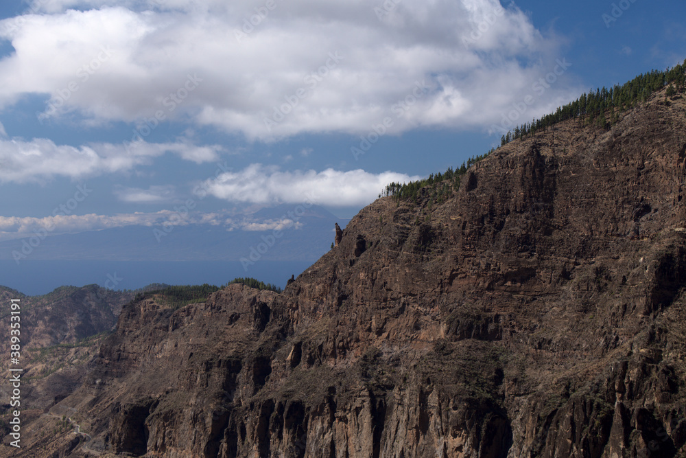 Gran Canaria, landscape of the central part of the island, Las Cumbres, ie The Summits, October