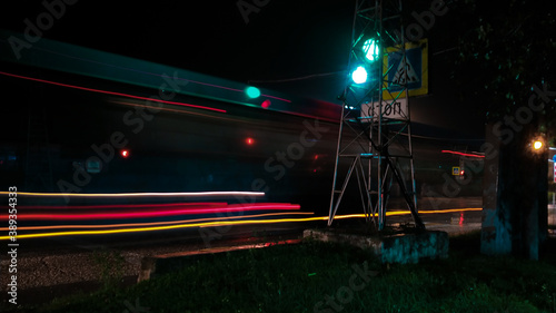 traffic at rainy night