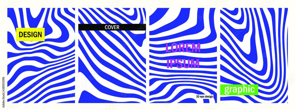 Set of vector zebra covers. Trendy stylish wild stripes template. Animal print background for design, advertising banner, web, brochure etc. Set of vector zebra covers. Trendy stylish wild stripes template. Animal print background for design, advertising banner, web, brochure etc.