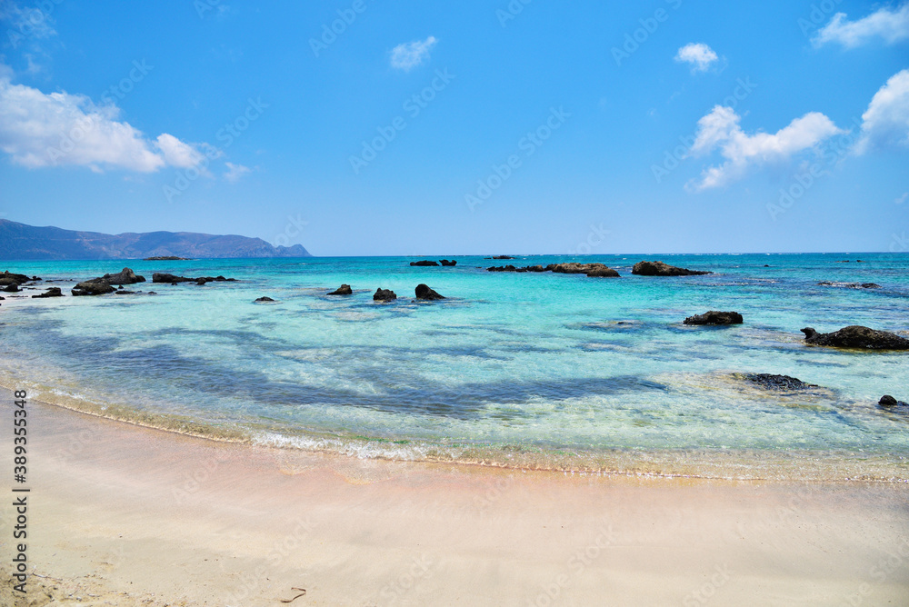 Pink beaches in Crete