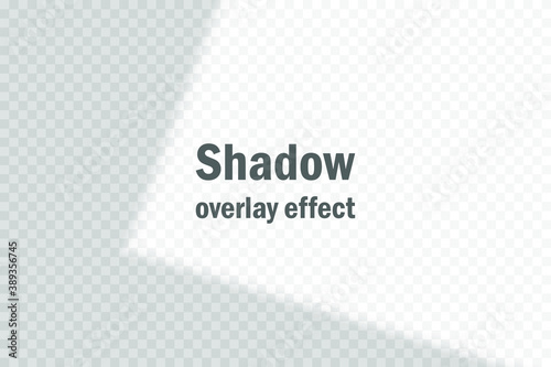 Vector shadow overlay effect. Transparent soft light and shadows from window. Mockup of transparent window shadow and natural lightning. 10 eps mesh.
