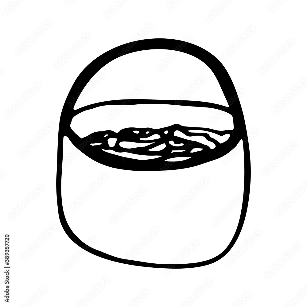 Hand drawn vector camping pot clipart. Isolated on white background drawing for prints, poster, cute stationery, travel design. High quality illustration Hand drawn vector camping pot clipart. Isolated on white background drawing for prints, poster, cute stationery, travel design. High quality illustration