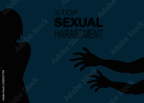 Young women is scared for sexual harassment from her boss in a business office