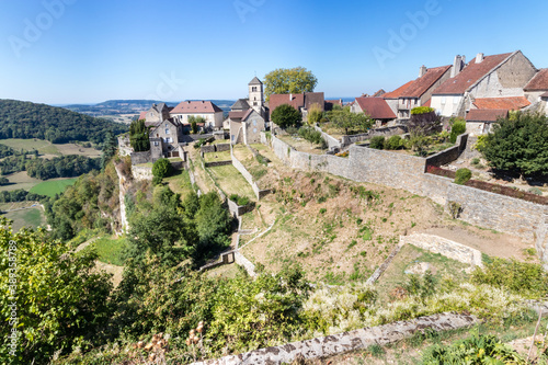 The historic village of Chateau Chalon, castle from Jura photo