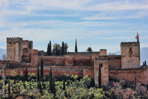 la alhambra y alcazaba vista desde el albaycin