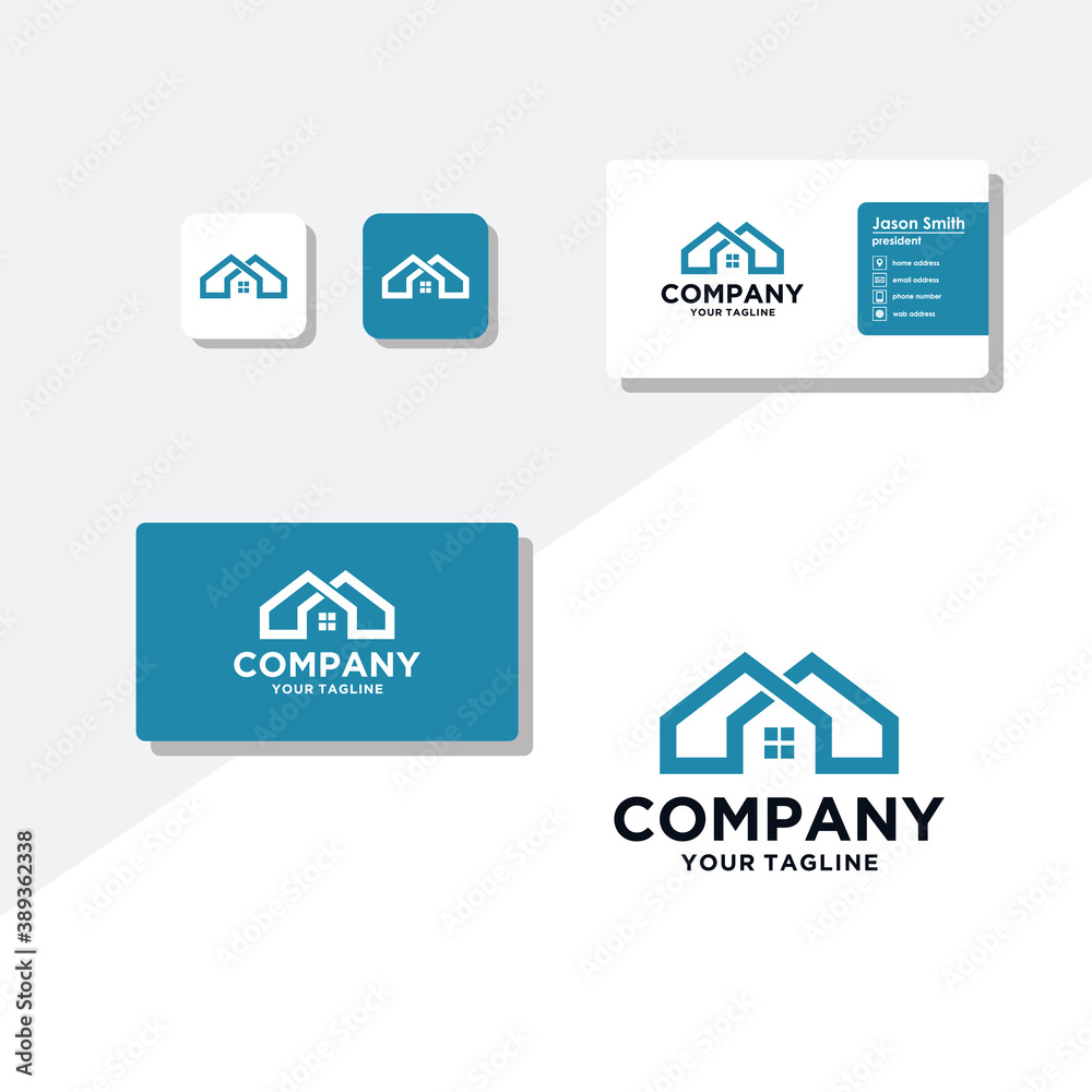 building concept logo design business card vector building concept logo design business card vector