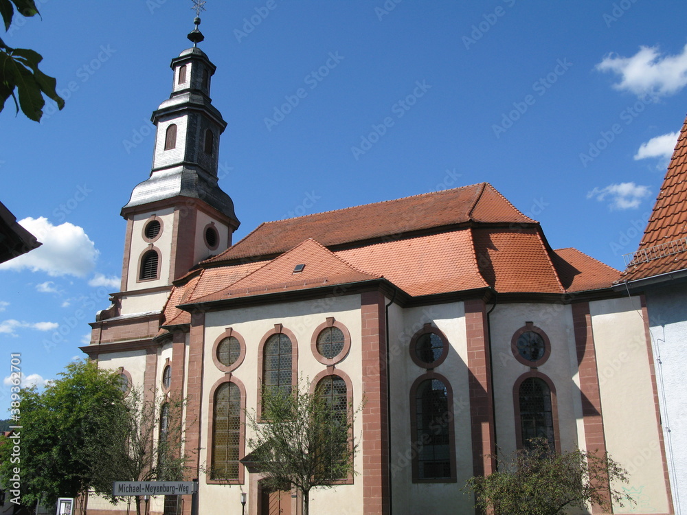 Barocke Reinhardskirche in Steinau an der Straße in Hessen
