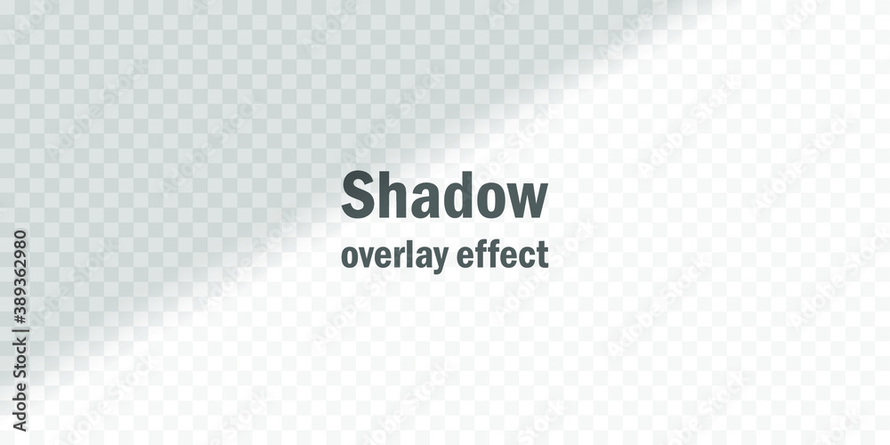 Vector shadow overlay effect. Transparent soft light and shadows from window.  Mockup of transparent window shadow and natural lightning. 10 eps mesh.