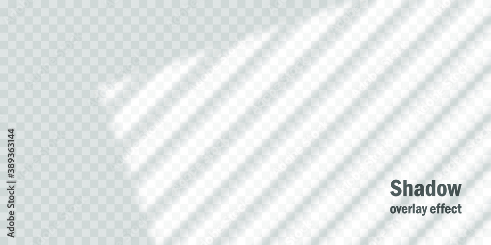 Vector shadow overlay effect. Transparent soft light and shadows from ...
