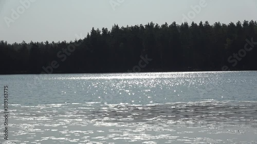 Wonderful landscape of Rogovo lake photo
