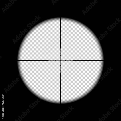 Fotografie, Obraz Aiming for target on rifle black background