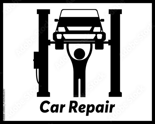 Car repair at the stand