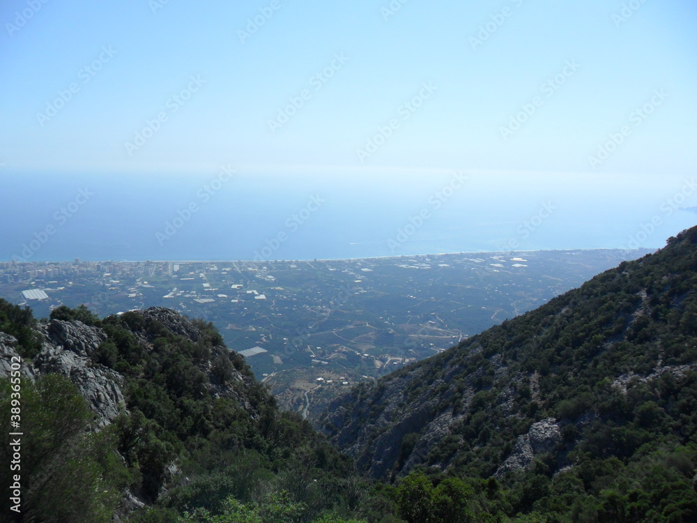 Fototapeta premium The mountains and coastal landscapes outside of Alanya in the Antalya region of Turkey
