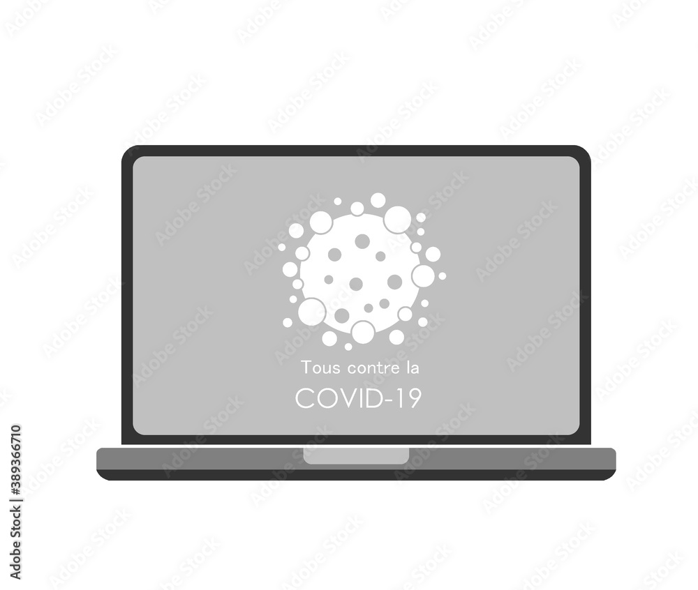 Tous contre la Covid-19 dans un ordinateur portable Tous contre la Covid-19 dans un ordinateur portable