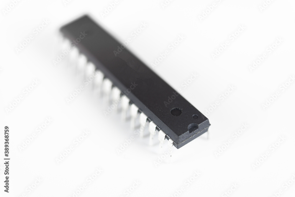 Microcontroller isolated on white background. Microcontroller isolated on white background.